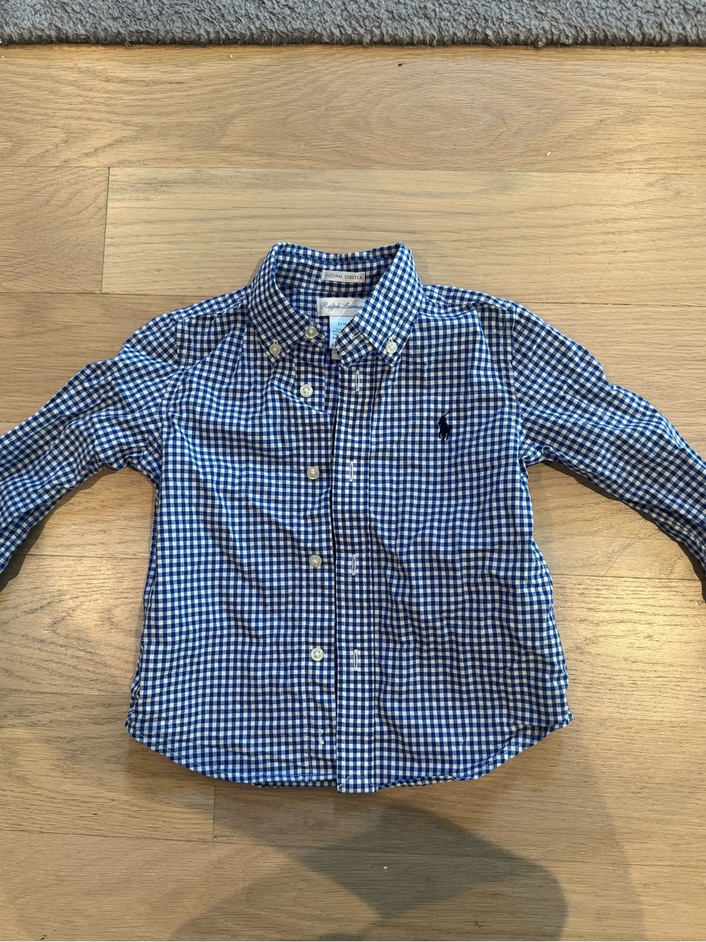 Ralph Lauren Toddler Blue & White Gingham Button-Down Shirt
